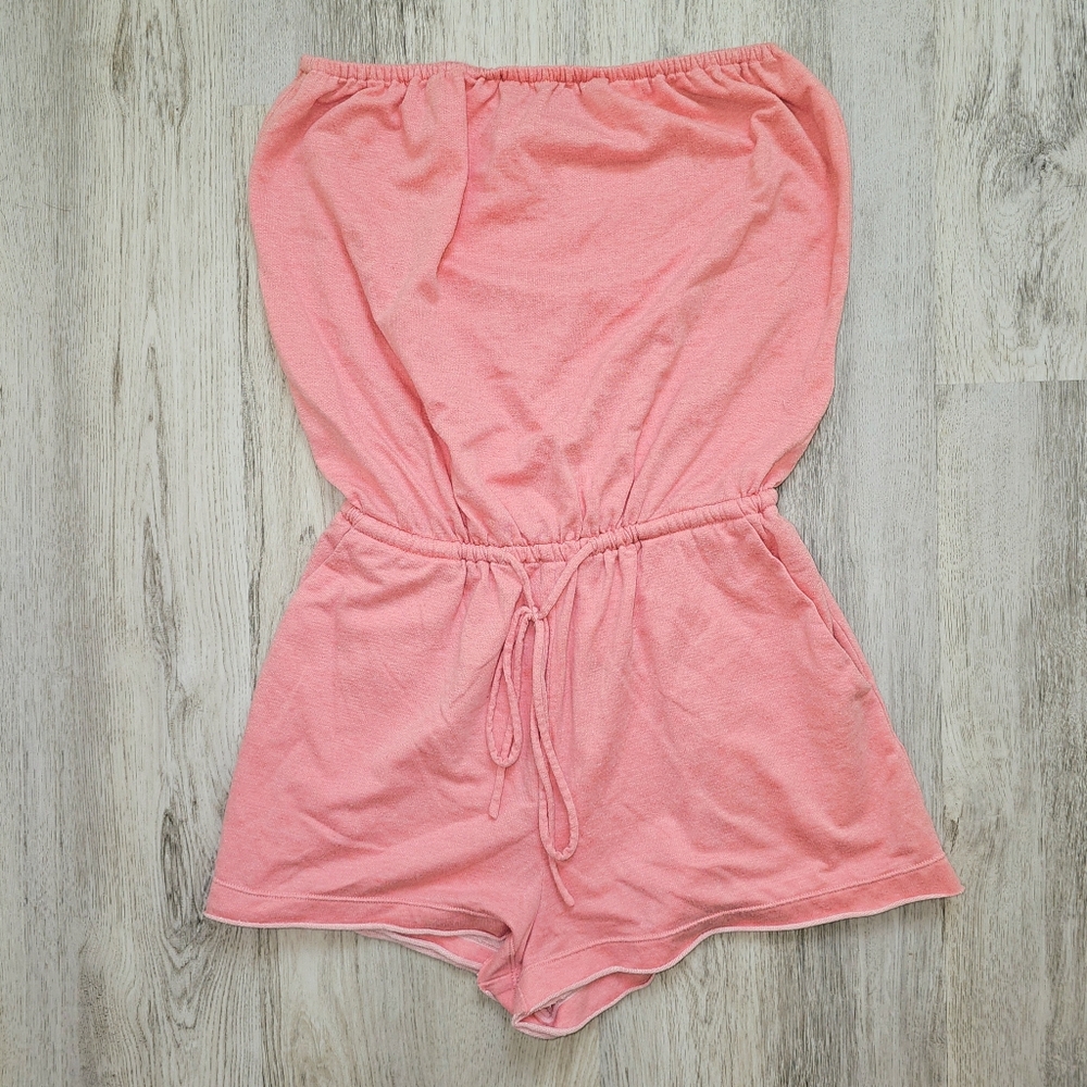 ZOA NY Cinched Waist Stapless Swim Cover Up Romper XS